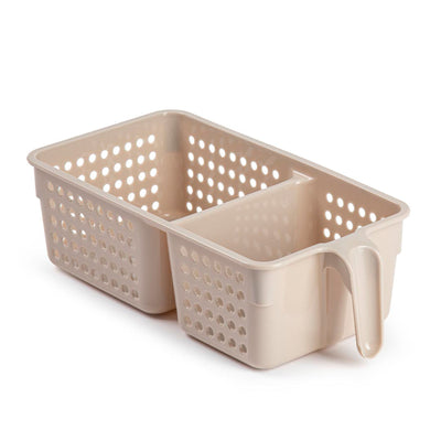 Plastic Forte - Juego de 2 Organizadores de Nevera Dobles Frigo Marrón con Asa