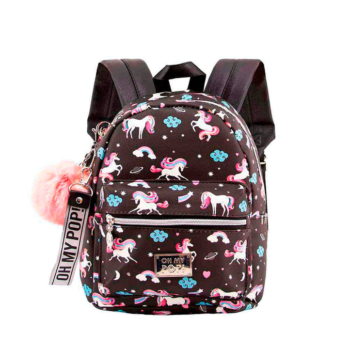 OH MY POP! Fashion PQ - Mochila  Urbana con Compartimiento Principal y Bolsillo Delantero modelo Unicorn