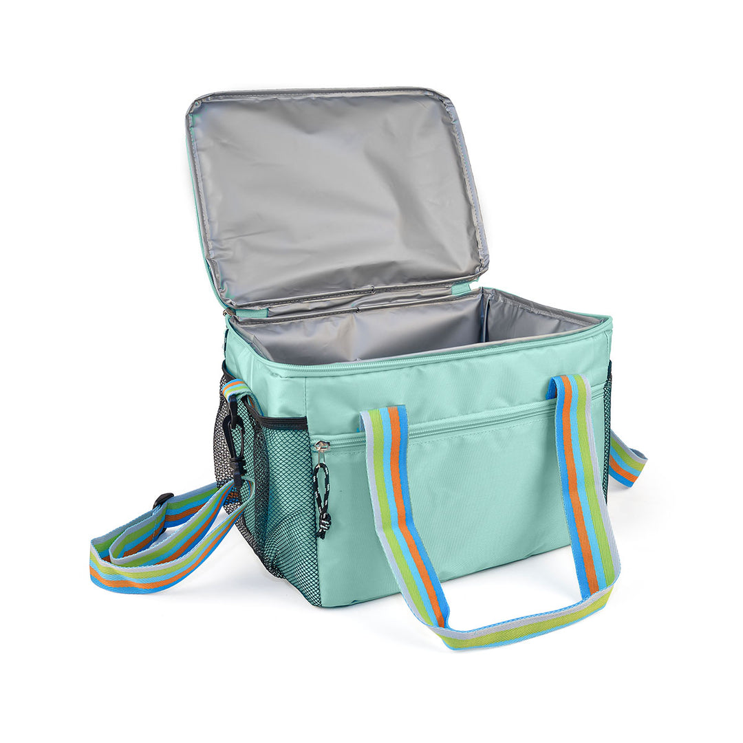 IRIS Summer - Nevera Portátil de 16L con Cinta Regulable y Asa de Mano. Menta