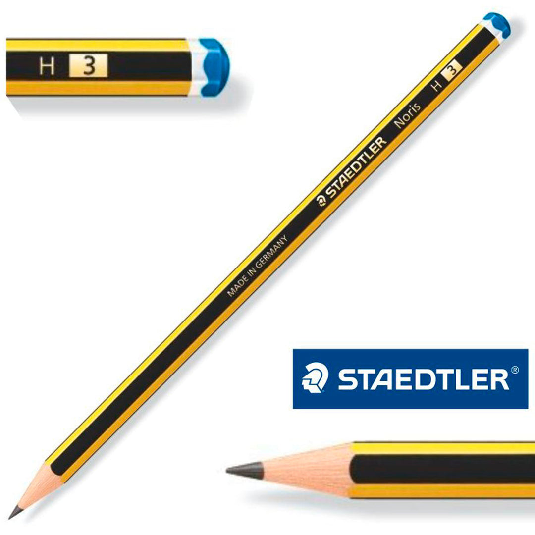 STAEDTLER 120-3 - Lápiz de Grafito Hexagonal 3H, Madera Certificada Etiqueta PECF