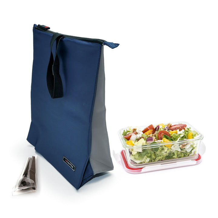 IRIS Snack Bag Soft - Bolsa Porta Alimentos con Cierre de Cremallera. Azul Klein