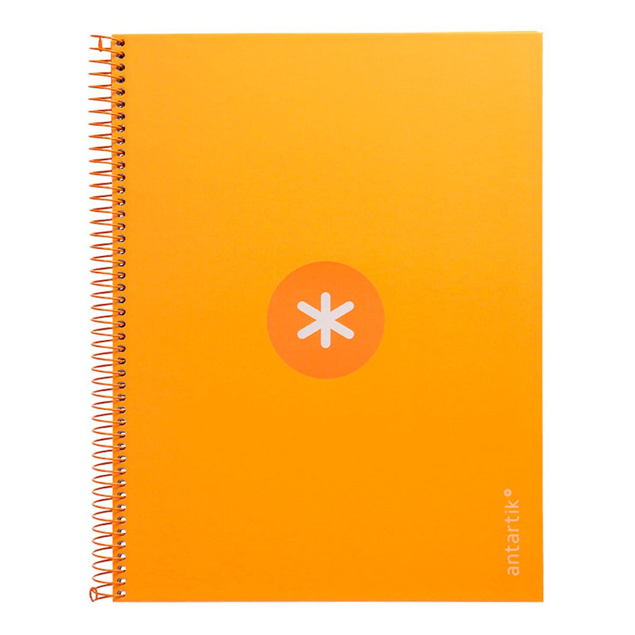 Antartik - Libreta Rayada A4 con Espiral y Tapa Dura. 1 Banda de Color. Mostaza