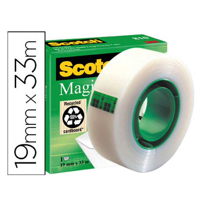 SCOTCH - Cinta Adhesiva Scotch-Magic Invisible 330 cm x 1,90 cm 