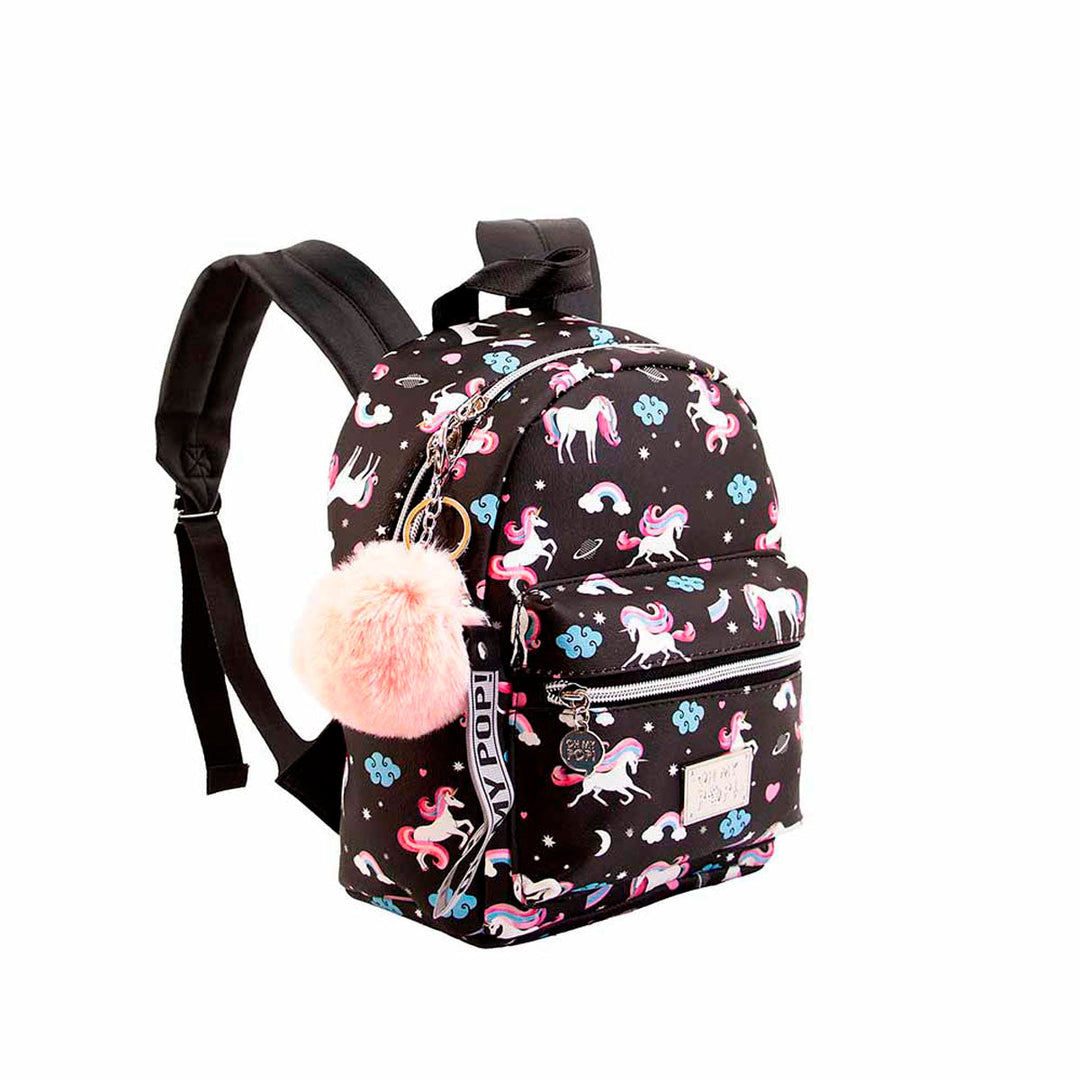 OH MY POP! Fashion PQ - Mochila  Urbana con Compartimiento Principal y Bolsillo Delantero modelo Unicorn