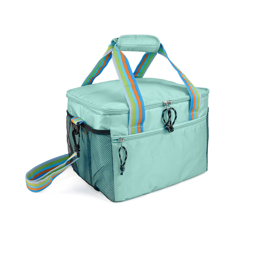 IRIS Summer - Nevera Portátil de 16L con Cinta Regulable y Asa de Mano. Menta