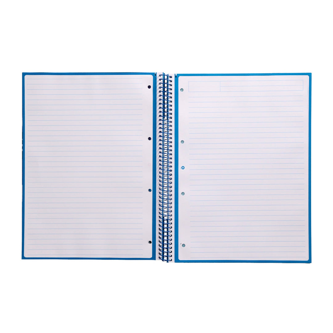 Antartik - Libreta Rayada A4 con Espiral y Tapa Dura. 1 Banda de Color. Azul