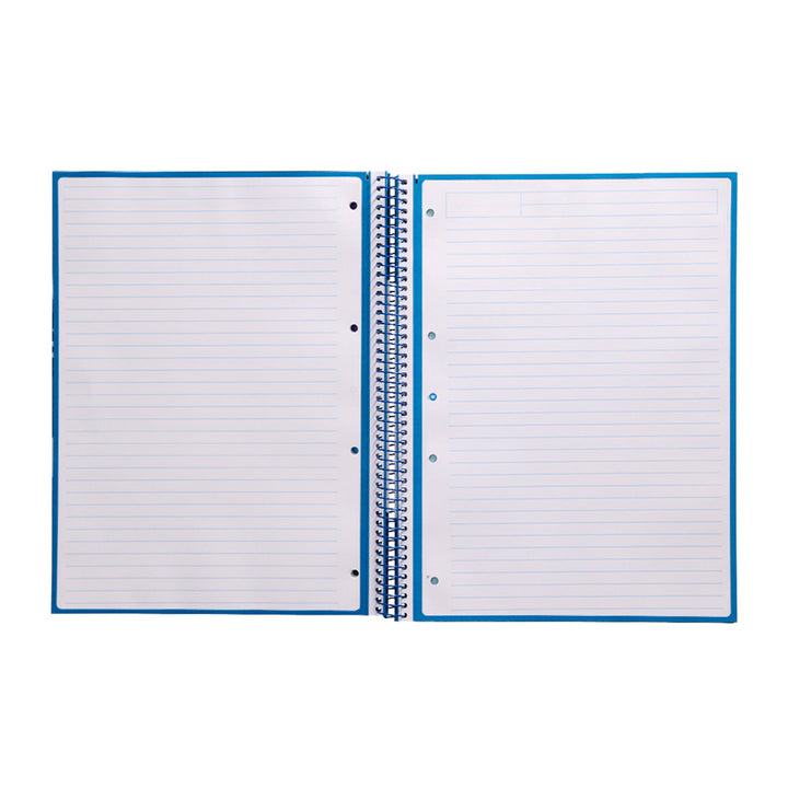 Antartik - Libreta Rayada A4 con Espiral y Tapa Dura. 1 Banda de Color. Azul