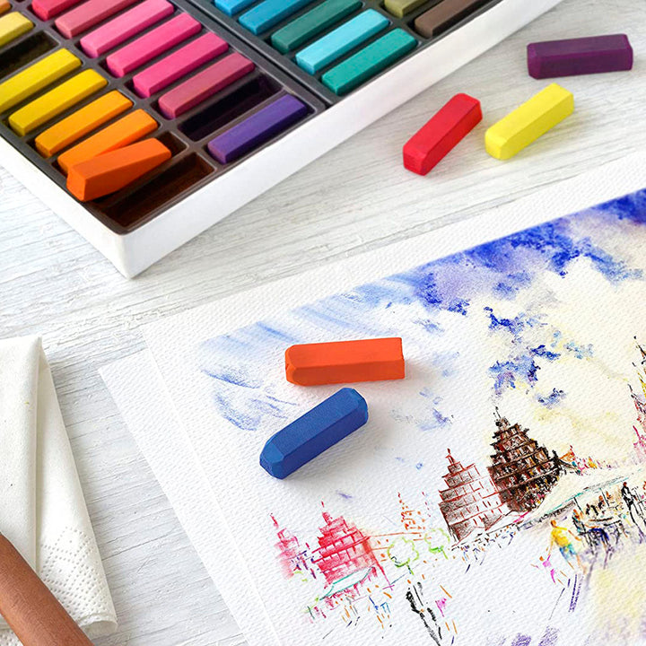 FABER CASTELL - Estuche con 12 Tizas Pastel Blandas