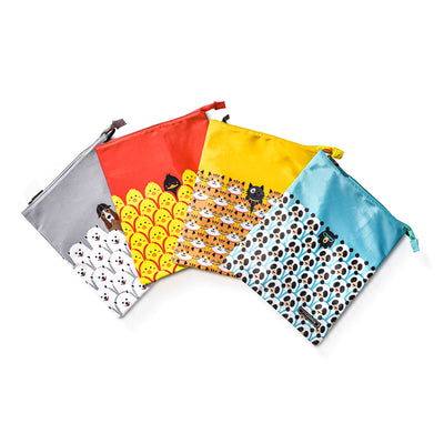 IRIS Snack Bag Friends - Bolsa Porta Meriendas Infantil Flexible y Plegable. Chicks