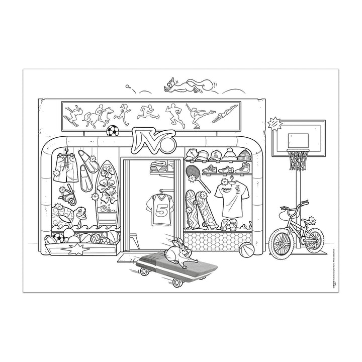 MAPED - Set de 15 Manteles Individuales para Colorear. Fucsia