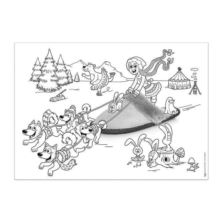 MAPED - Set de 15 Manteles Individuales para Colorear. Fucsia