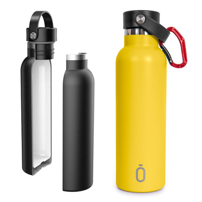 Runbott Sport - Botella Térmica Reutilizable de 0.6L con Interior Cerámico. Amarillo