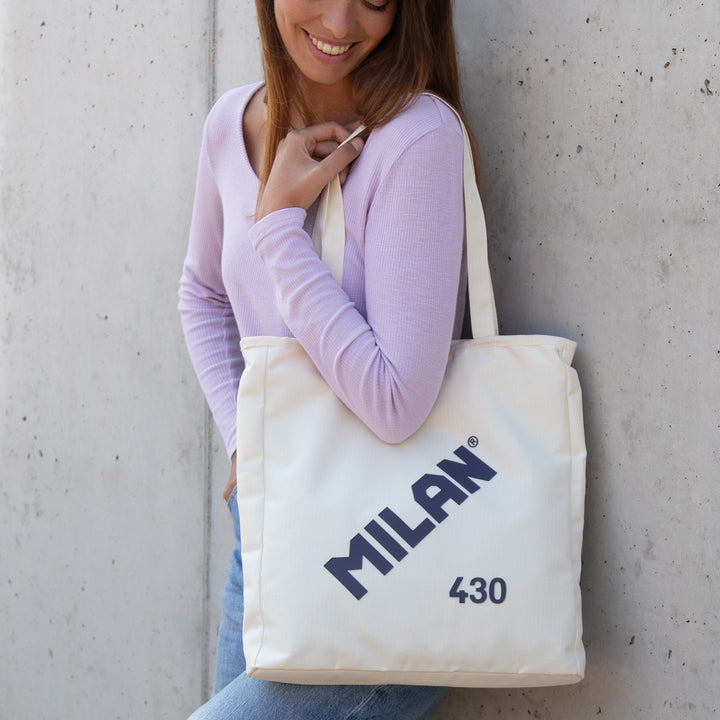 MILAN - Bolso Shopper Multiusos Lunchbag 7.5L Colección 430 since 1918. Beige