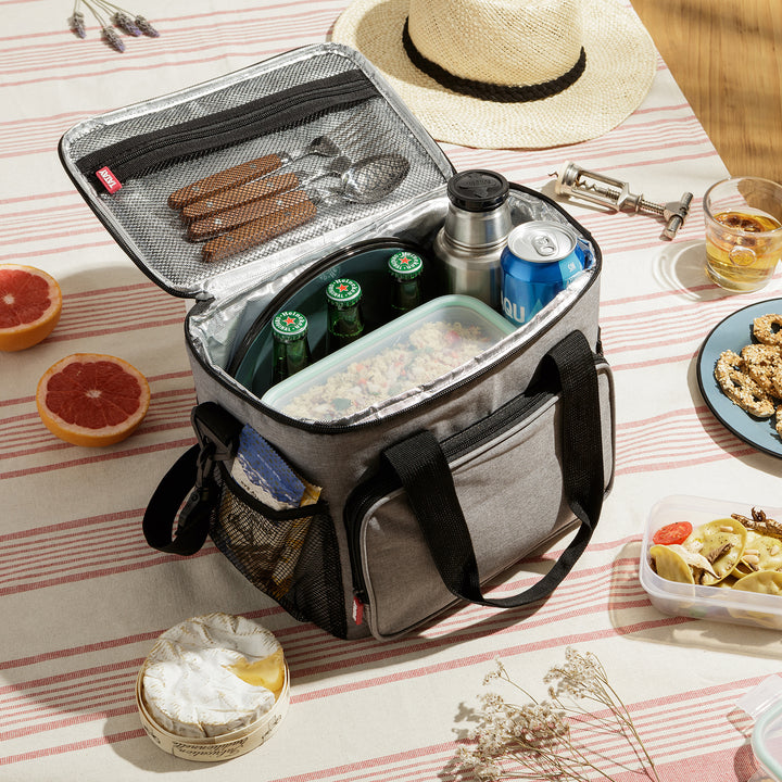 Urban Food Picnic - Bolsa Térmica 11L Color Denim Grey con 3 Enfriadores de Latas