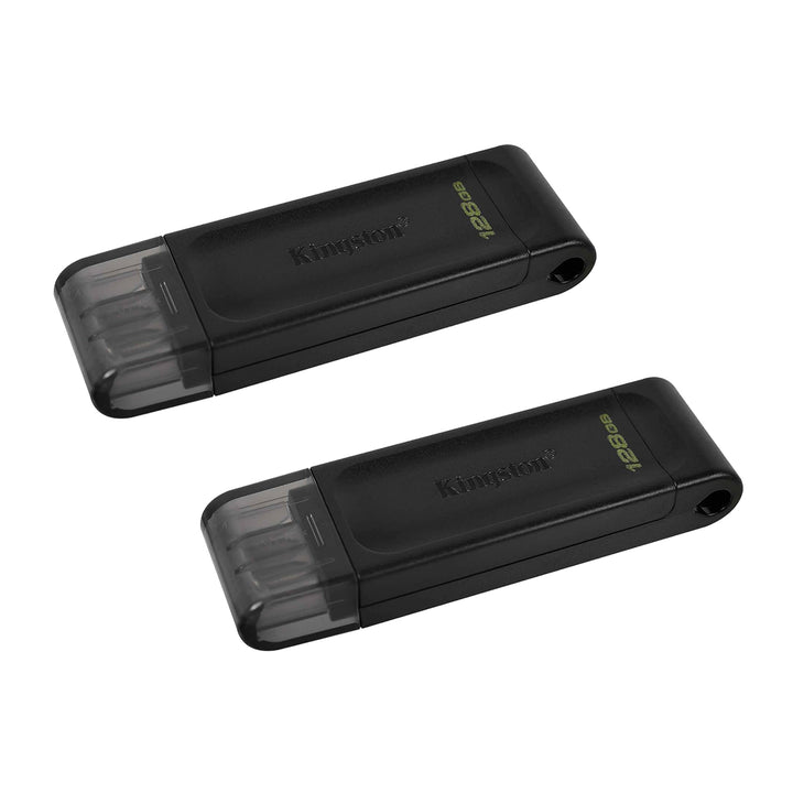 Kingston DT70 - Pack 2 Memorias Flash USB-C 3.2 DataTraveler 128GB Negro