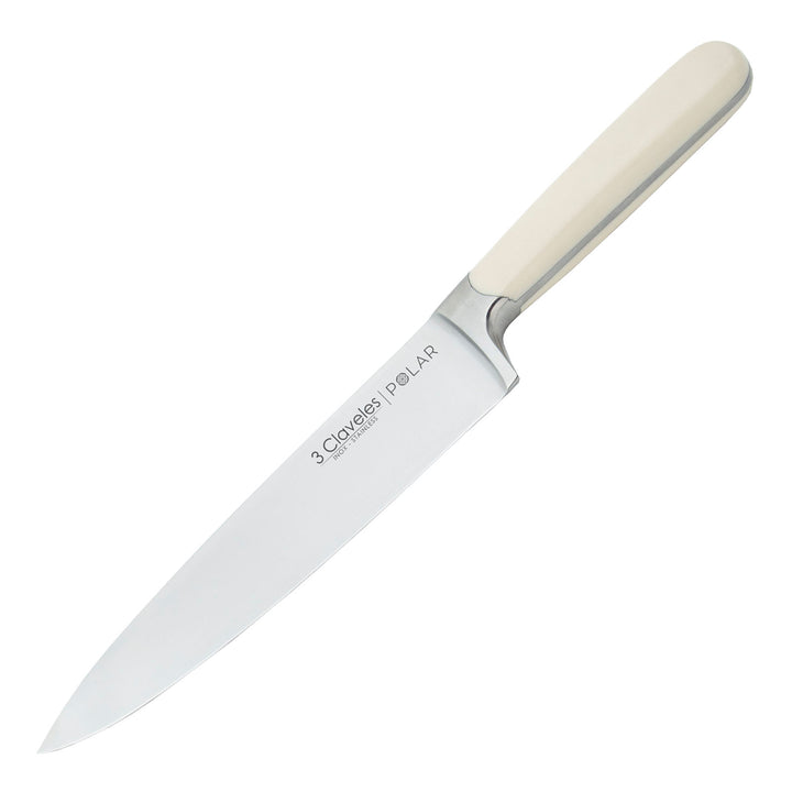 3 Claveles Polar - Cuchillo Cocinero Profesional 20 cm Acero Forjado y Mango en ABS