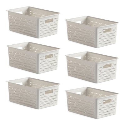 TATAY Bohol - Juego de 6 Cajas Organizadoras 4L en Plástico Reciclado. Sky White