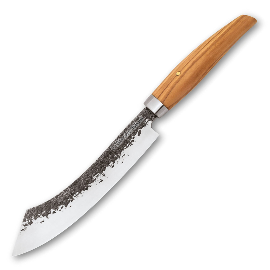 3 Claveles Takumi - Cuchillo Cocinero 20 cm de Acero Forjado con Hoja Martilleada