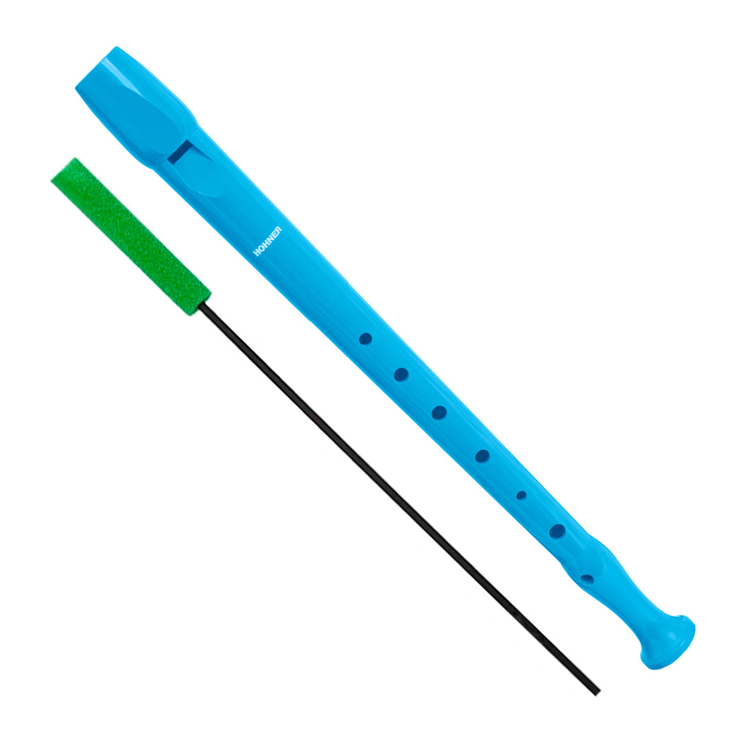 HOHNER Melody - Flauta Escolar Soprano Dulce con Funda y Varilla de Limpieza. Celeste