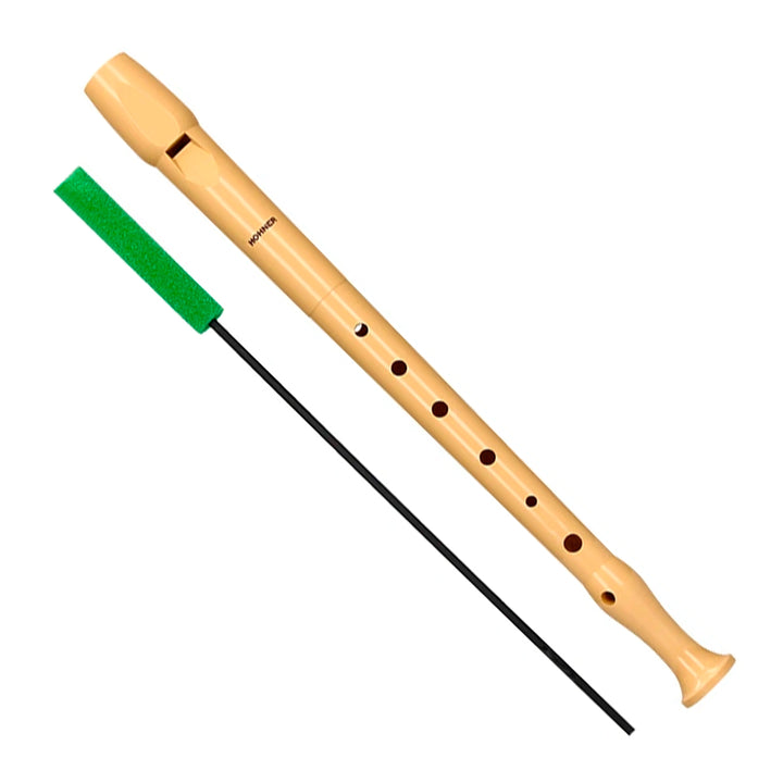 HOHNER Melody - Flauta Escolar Soprano Dulce con Funda y Varilla de Limpieza. Marfil