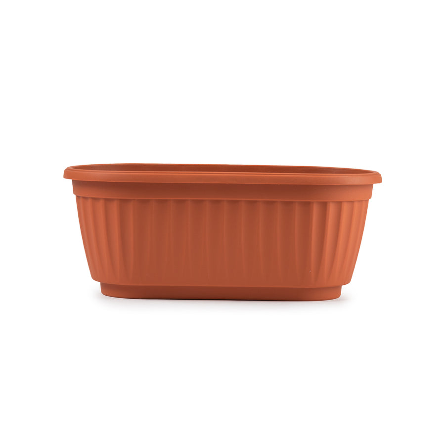 Plastic Forte - Jardinera Ovalada 25 cm Ideal Interior y/o Exterior. Terracota