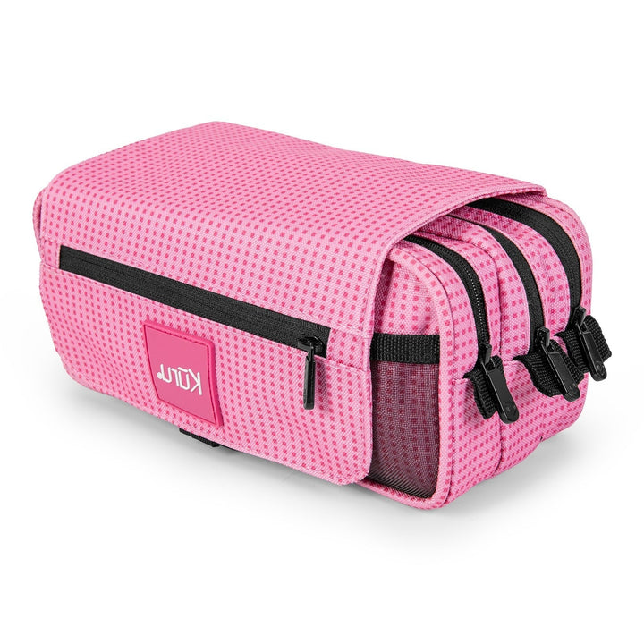 Grafoplás Kūru - Estuche Portatodo Triple con Solapa para Material Escolar. Rosa