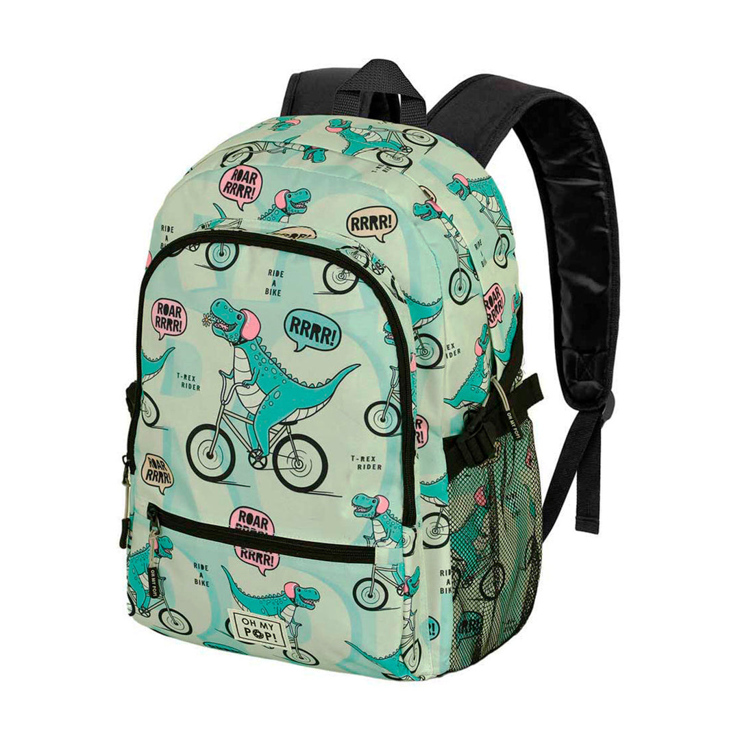 KARACTERMANIA - Oh My Pop! Dinorrr Mochila Urbana Ligera Fight FAN 2.0. Verde