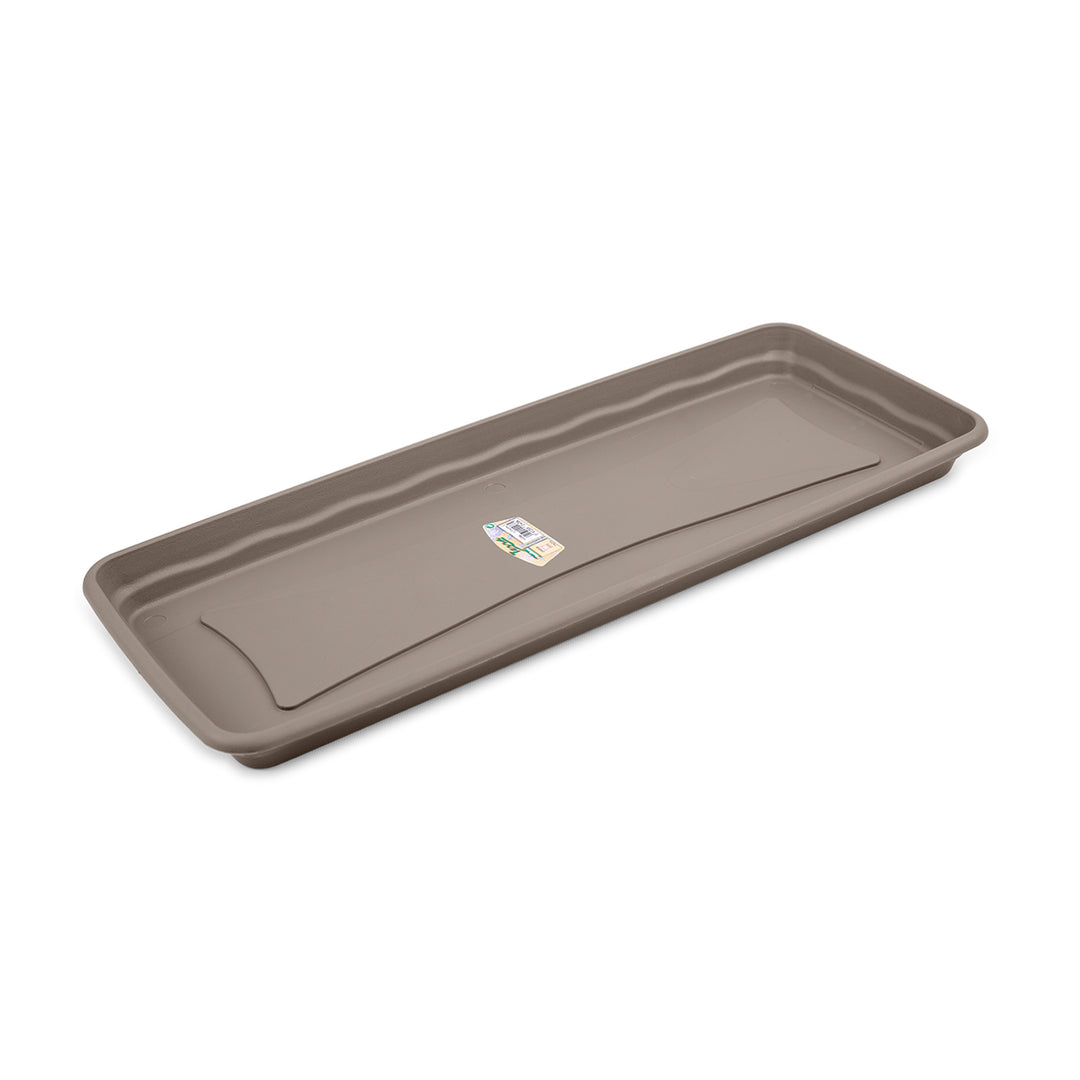 Plastiken TERRA - Plato Rectangular de 57 cm para Jardinera de 60 cm 22L. Taupe