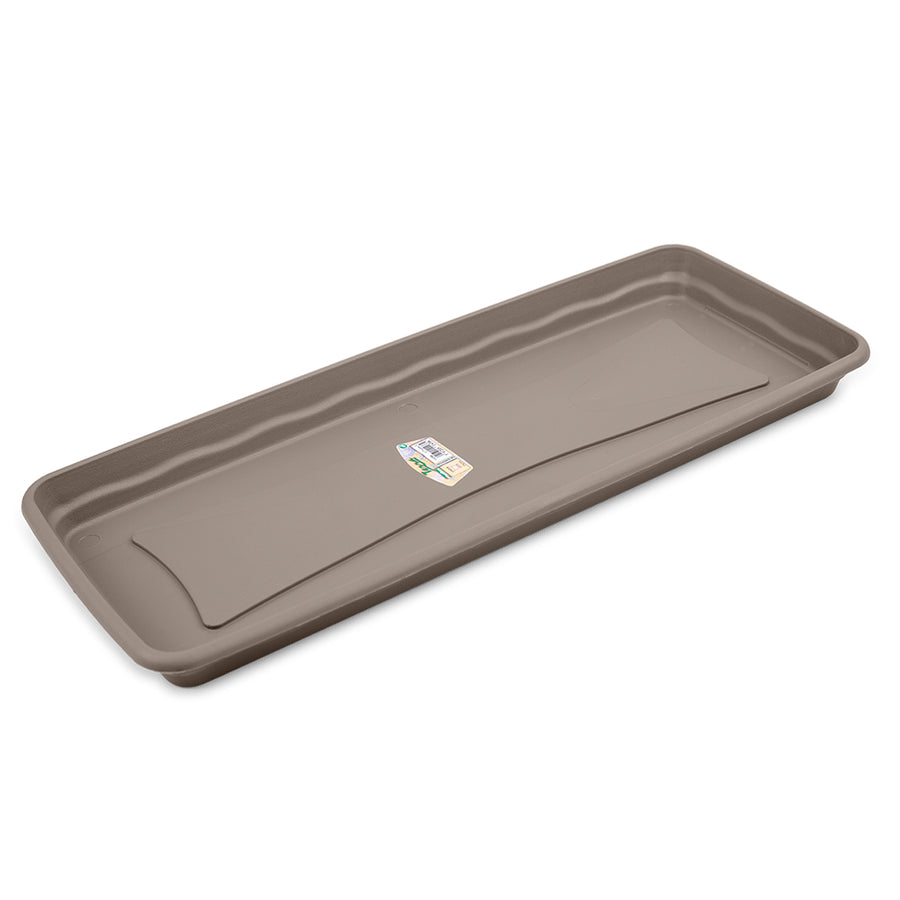 Plastiken TERRA - Plato Rectangular de 77 cm para Jardinera de 80 cm 31L. Taupe