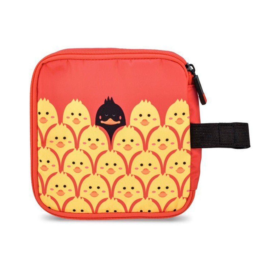 IRIS Zipper Roll Friends - Porta Sandwich Infantil Plegable y Flexible con Cremallera. Chicks