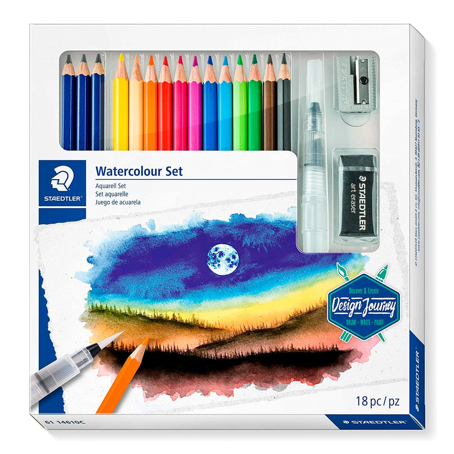 STAEDTLER Design Journey - Set Creativo de 18 Piezas Acuarelables