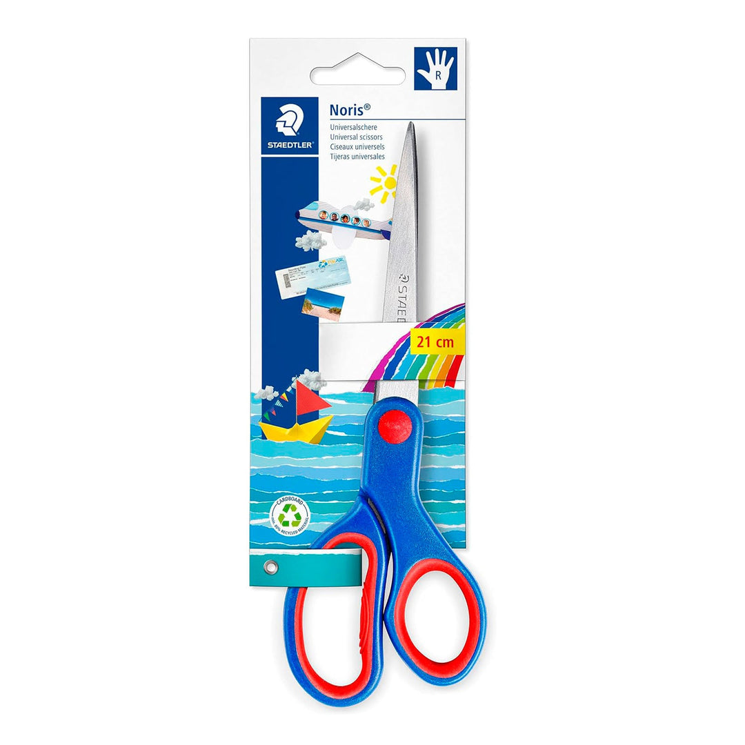 STAEDTLER 965 21 NBK - Tijeras Manualidades Ergonómicas. Diestros Noris 21 cm