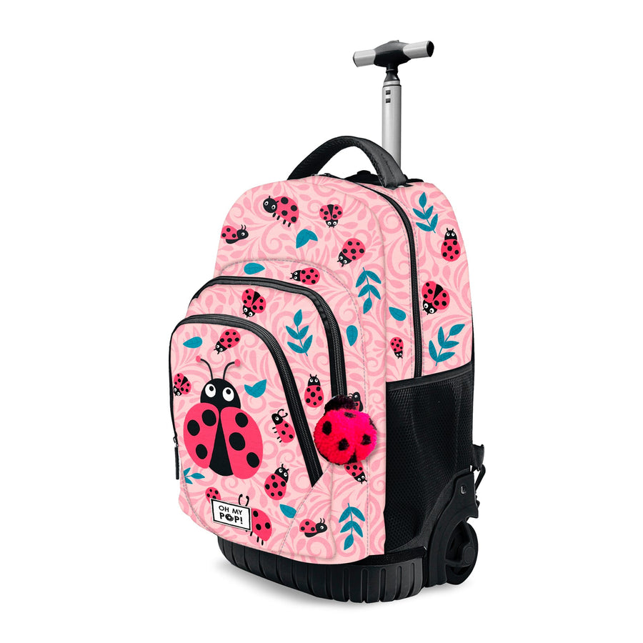 OH MY POP! - Ladybug Mochila Escolar con Ruedas Trolley