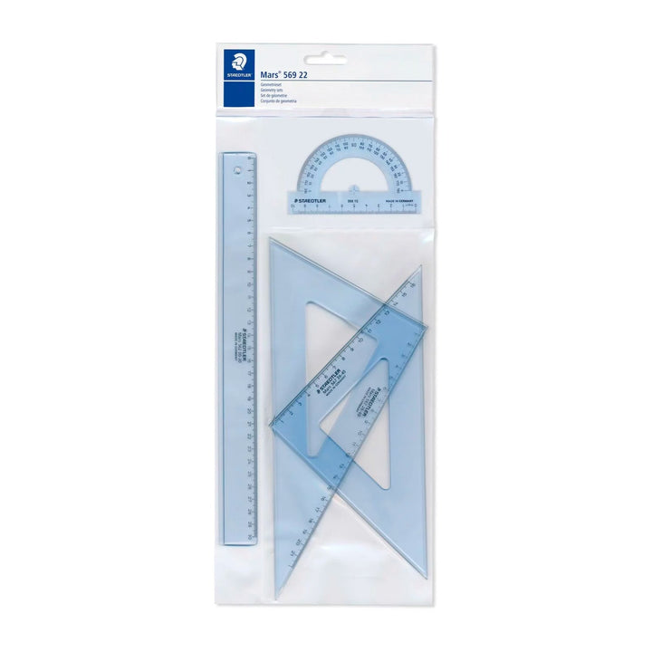 STAEDTLER Mars - Set de Geometría de 4 Piezas. Azul