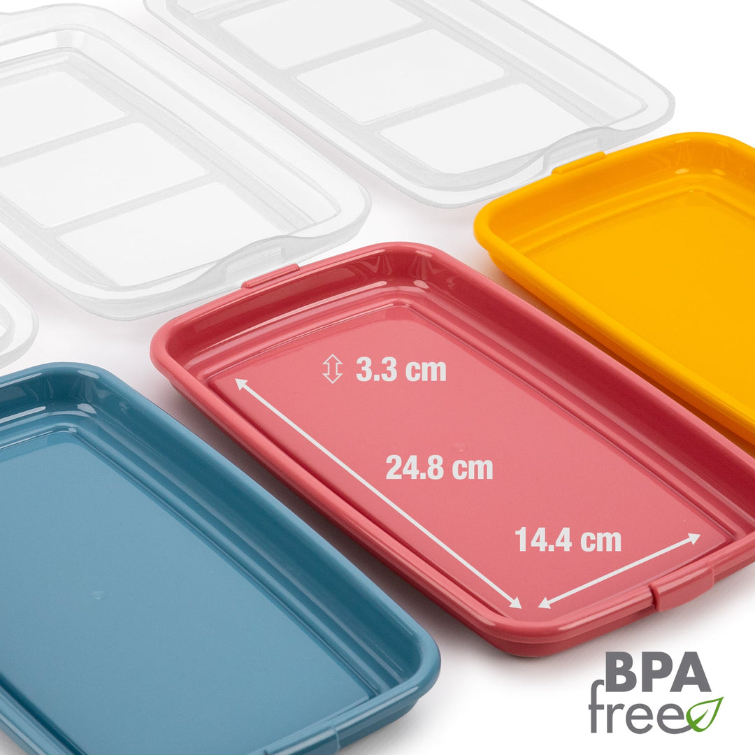 IBILI Deli - Recipiente Rectangular Apilable con Tapa Porta Embutidos y Alimentos. Amarillo