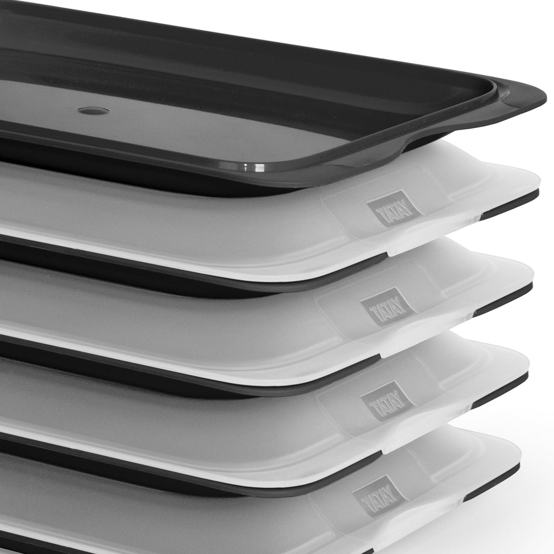 TATAY Fresh - Lote de 5 Recipientes Porta Embutidos y Alimentos. Negro 22