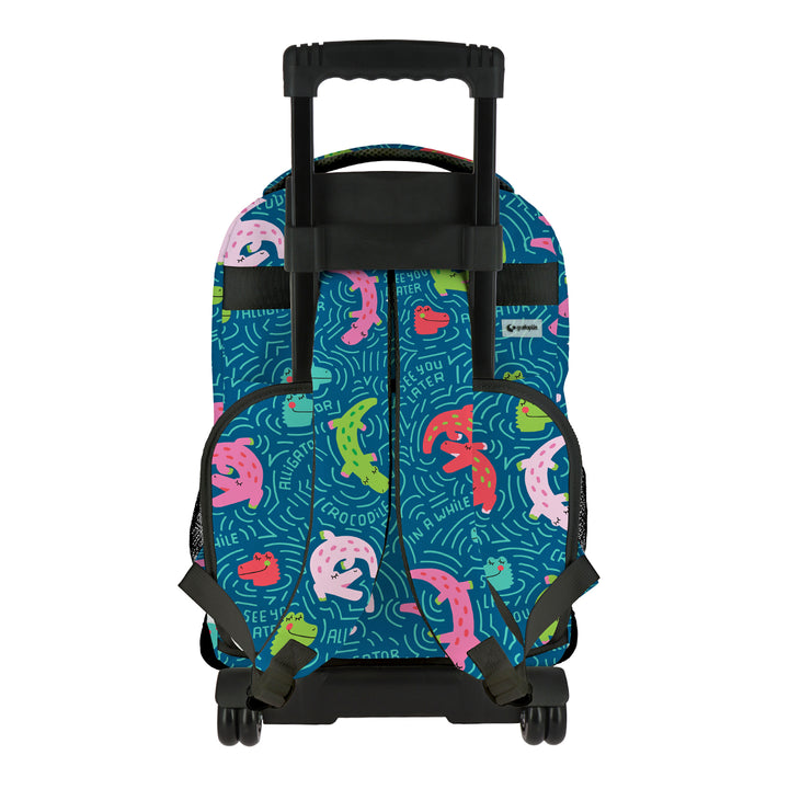 Grafoplás Design - Mochila Escolar 3 Cremalleras y Carrito Integrado. Acolchada. Alligator