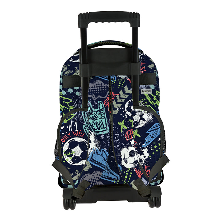 Grafoplás Design - Mochila Escolar 3 Cremalleras y Carrito Integrado. Acolchada. Match