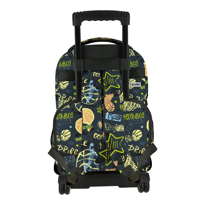 Grafoplás Design - Mochila Escolar 3 Cremalleras y Carrito Integrado. Acolchada. Streetball