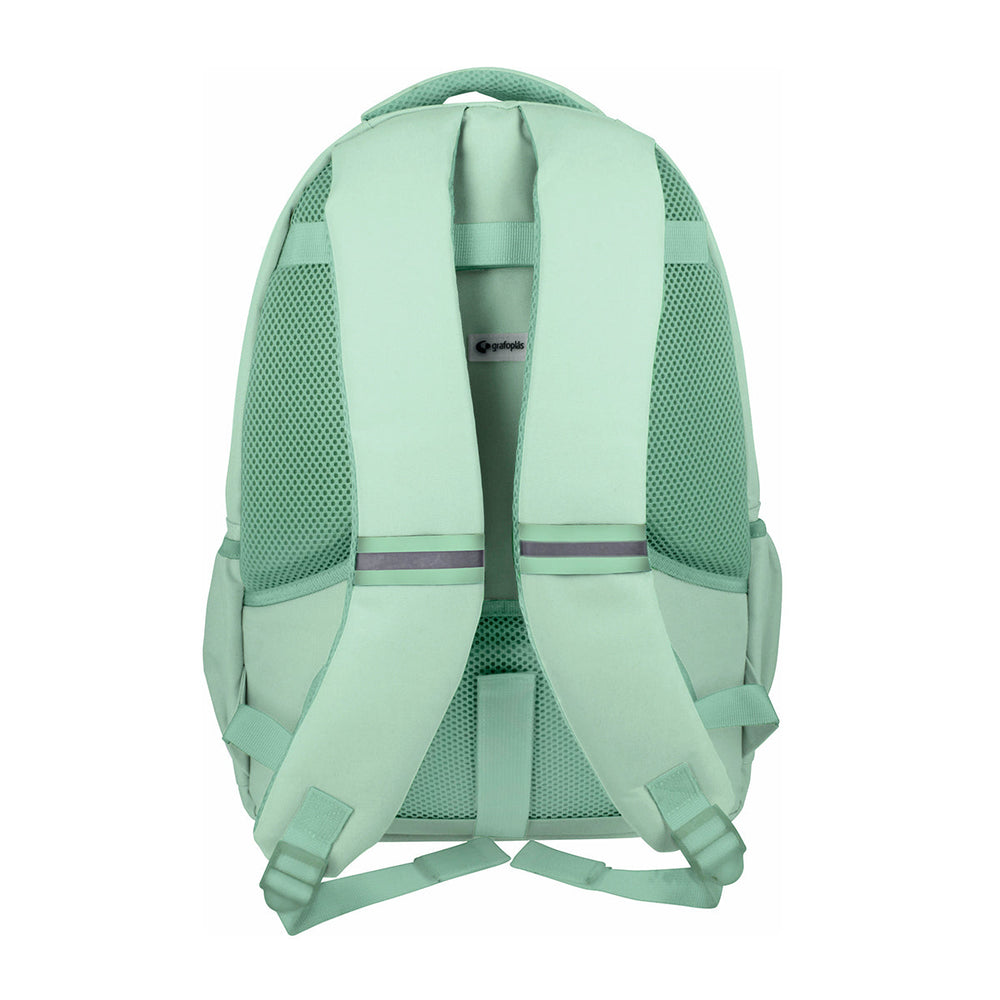 Grafoplás Kuru - Mochila Escolar 3 Cremalleras con Divisor para Portátil. Adaptable Carrito. Rosa