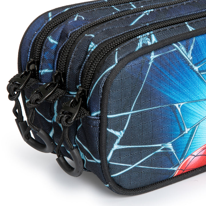 MARVEL Spiderman Maximum - Estuche Escolar Triple Portatodo Tres Cremalleras TRICK FAN