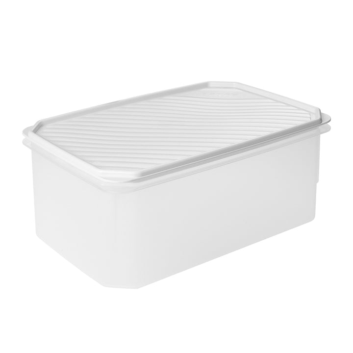 TATAY Top Flex - Recipiente Rectangular Plano 4.7L con Cierre a Presión. Blanco