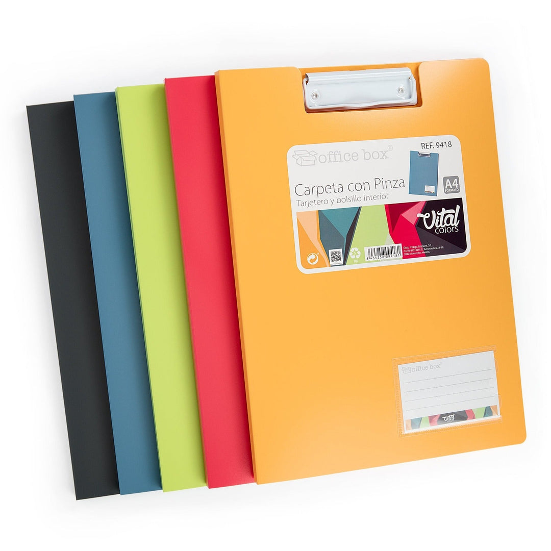 Carpeta Vital Colors con Pinza y Tarjeta para Nombre. A4+