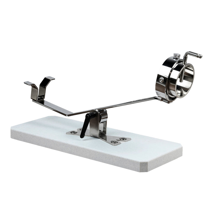 BELLO Teide - Soporte Jamonero Basculante Fibra y Acero Inoxidable Cabezal Giratorio. Granito