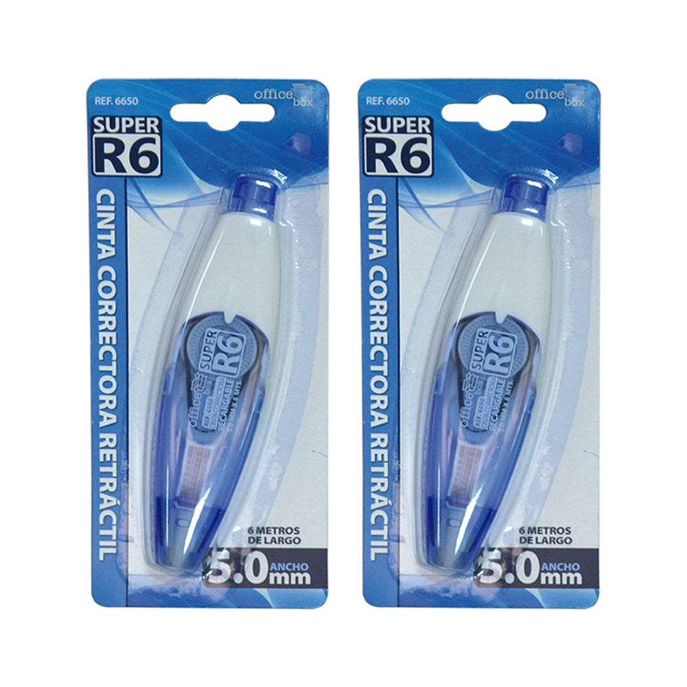 SDI Super R6 - Pack de 2 Cintas Correctoras Retráctiles 5 mm