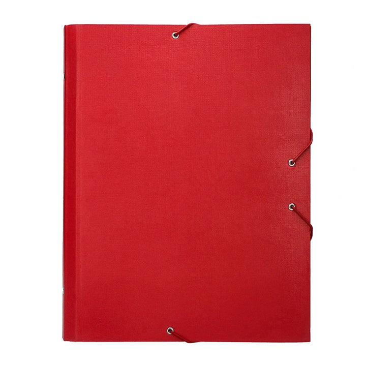 LIDERPAPEL - Carpeta Clasificadora Tamaño Folio Prolongado Cierre con Goma Carton Forrado. Rojo