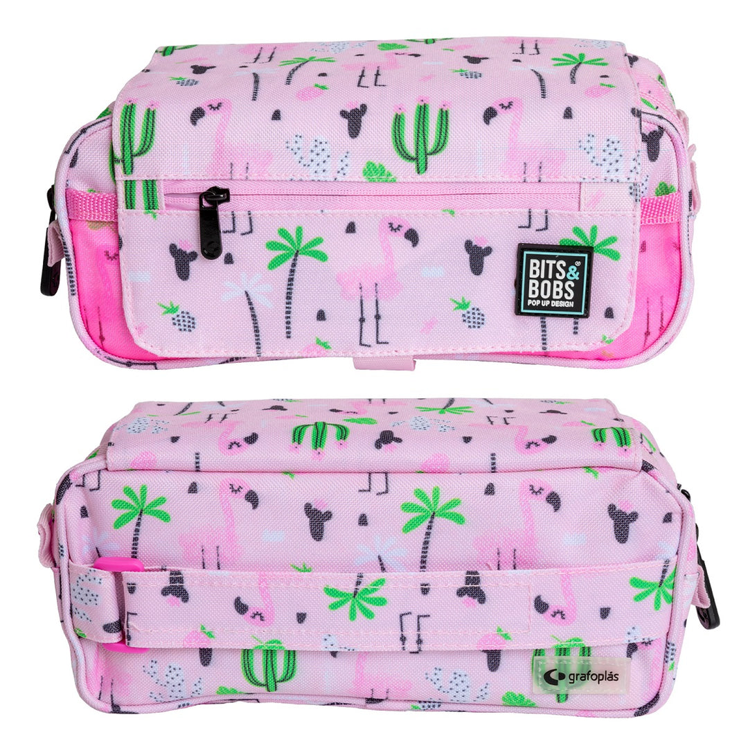 ColePack Design - Estuche Triple de 3 Cremalleras con Material Escolar Incluido. Tropical