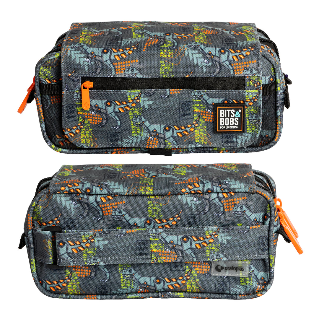 ColePack Design - Estuche Triple de 3 Cremalleras con Material Escolar Incluido. Rex