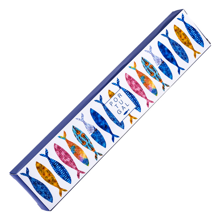 JAVIER Sardinas  - Abanico de 23 cm con Varillas de Madera Estampada y Tela. Portugal