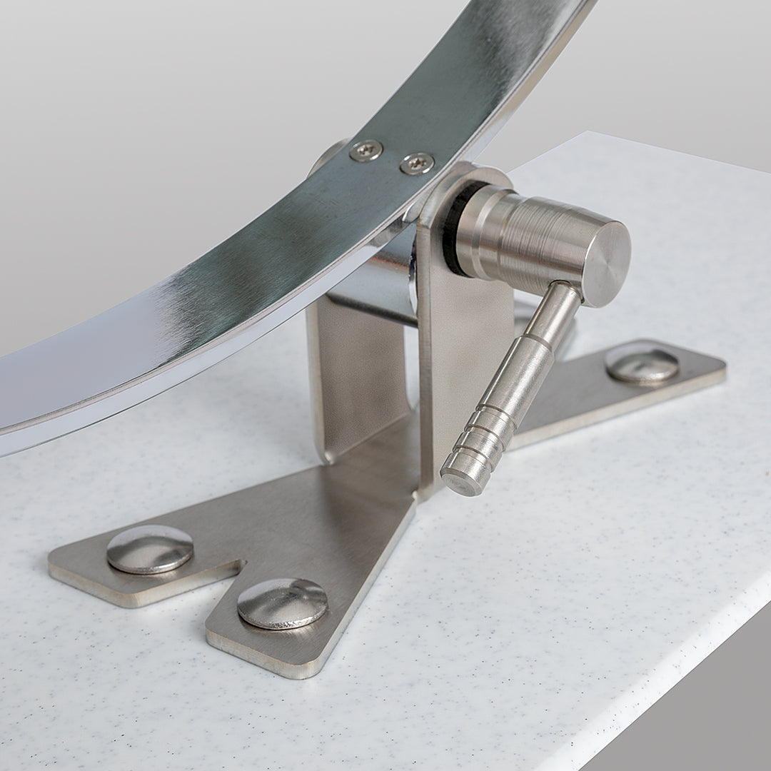 BELLO Gala - Soporte Jamonero Basculante Fibra y Acero Inoxidable Cabezal Giratorio. Granito